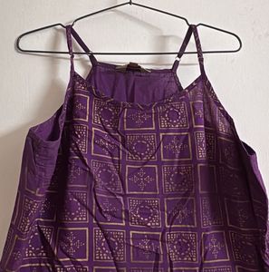 Purple straight kurta tunic
