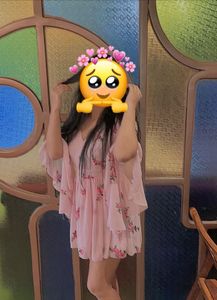 Pink Floral Embroidered Dress