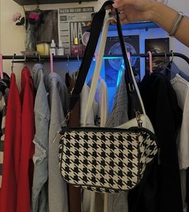 Houndstooth Crossbody Bag