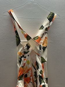 Chic Orange Print Mini Dress