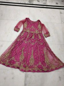 Stunning Pink Embellished Ethnic Gown