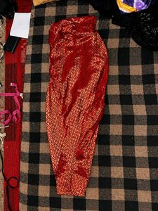Navy Blue and Rust-Orange Salwar Suit Set