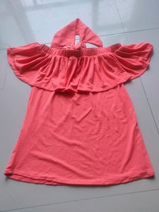 Unused Peach Off Shoulder Top
