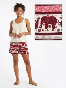 Thailand Boho Elephant Print Shorts