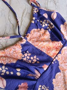 Blue Floral Mini Dress