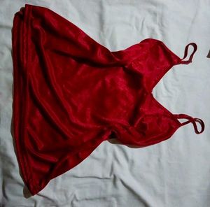 Silky Red Nightgown