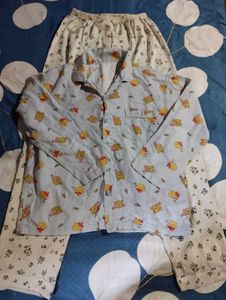 Cute Bear Print Pajama Set