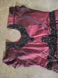 Elegant Burgundy Ethnic Gown