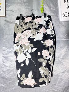 Floral Print Wrap Skirt