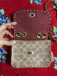 authentic Coach Signature Shoulder Bag