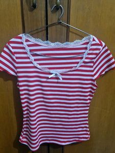 red striped top