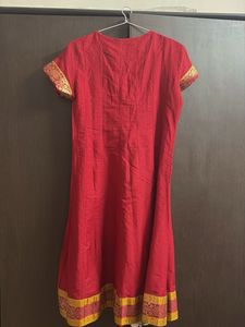 Red &amp; Gold Kurta Festive Wear