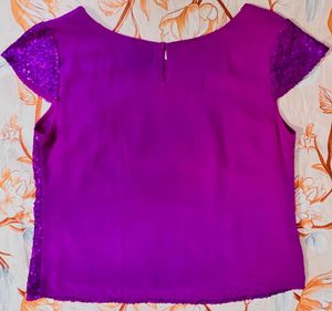 Sparkling Purplish Pink Sequin Top