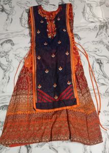 Orange Cotton Suit