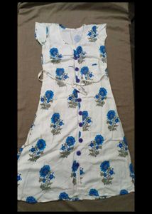 Blue Floral Print Kurta 🩵