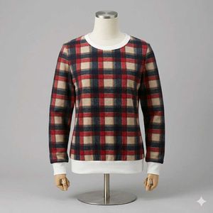 Classic Denim Jacket &amp; Plaid Long Sleeve