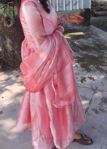 Elegant peach Kurta Set