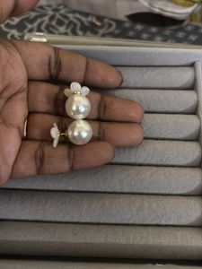 Pearl Flower Stud Earrings