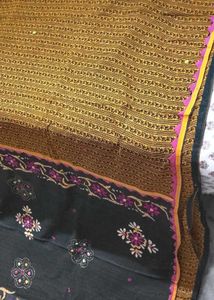 beautiful cotton embroidery saree