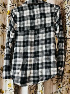 Black &amp; White Plaid Shirt