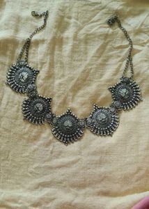 Oxidised Silver Necklace with earrings