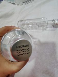 Set of Two Glass Bottles with Metal Caps