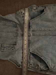 Ripped Denim Overalls