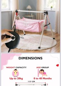 Pink Baby Cradle with Motor