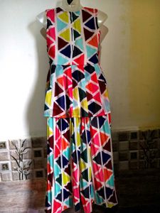 🔥 BUY 1, GET 1 FREE🔥Geometric Print Maxi Dress