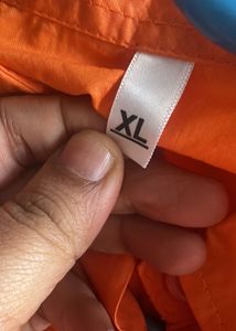 Vibrant Orange Button-Up Shirt