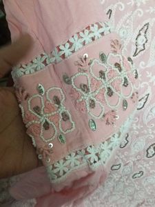 Pink Embroidered Kurta