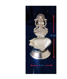 DIWALI GIFT Laxmi Mata With Diya In Silver Color