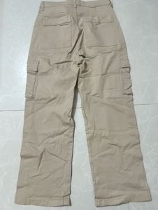 zudio Beige Cargo Pant