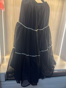 Elegant Black Tiered Skirt