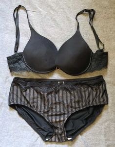 Black Bra and Panties Combo Set