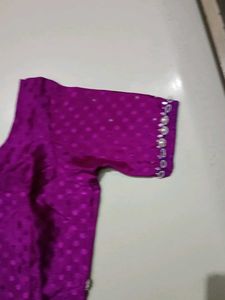 Purple Embellished Saree