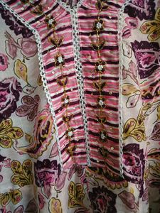 Floral A Line 3 Piece Kurta Set M Size
