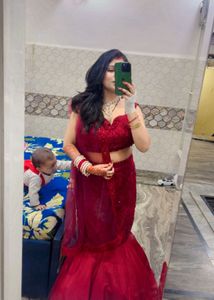 fish cut lehenga