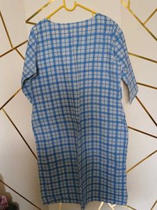 Blue Checkered Kurta
