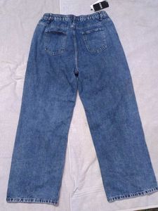 Distressed Wide-Leg Jeans
