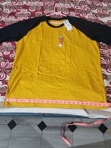 Yellow &amp; Navy Raglan Long Sleeve Top