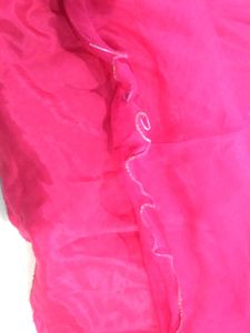 A Beautiful Long Pink , Golden Gown