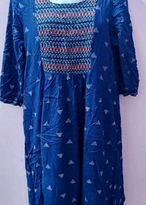 xxl Blue Printed Kurta