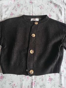 Chic Black Knit Cardigan