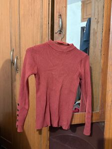 Ribbed Mock Neck Top/sweater
