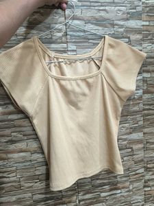 Combo affordable Ribbed Square Neck crop top