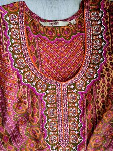 Silk Kurta With Embellishments
