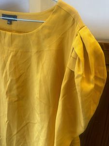 Chic Yellow dress with Unique Sleeve Detail
