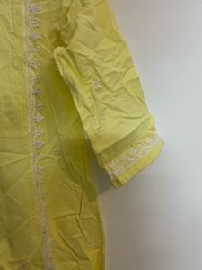 Elegant Yellow Embroidered Kurta