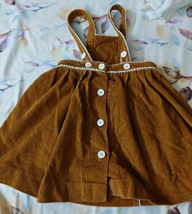 Cute Corduroy Pinafore Dress